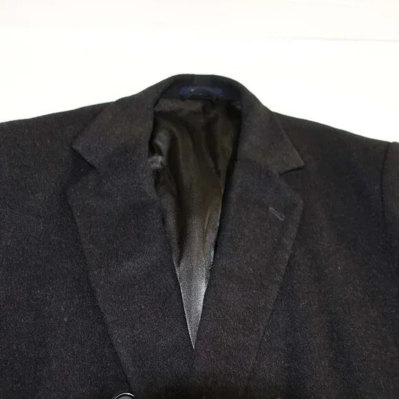 Nautica Men's Overcoat Size 44 Regular Charcoal Gray Wool Blend Winter Coat 44R - Picture 3 of 8